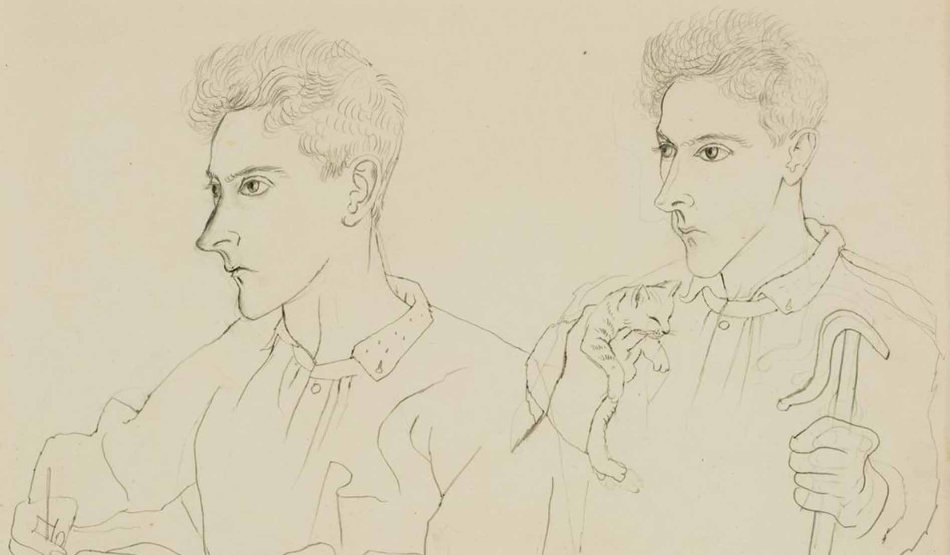 Hugo Jean_Double portrait de Jean Cocteau