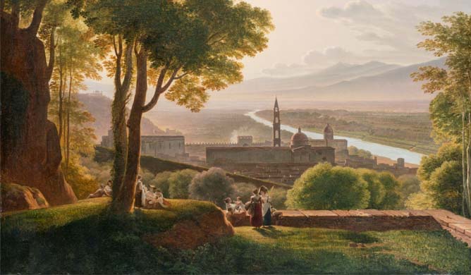 Louis Gauffier, Vue sur la vallée de l’Arno à Florence