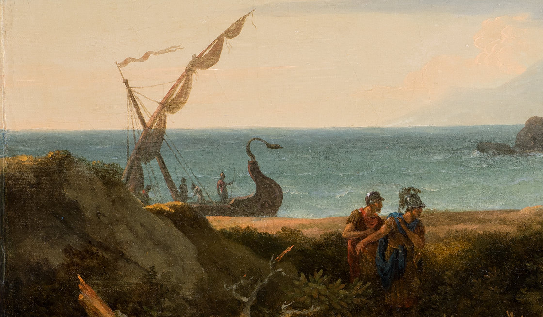 Pierre Henri de Valenciennes, Pyrrhus apercevant Philoctète dans son antre, à l’île de Lemnos