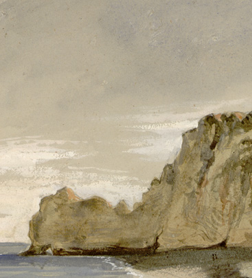 Delacroix, Vue de la plage et des falaises d'Etretat
