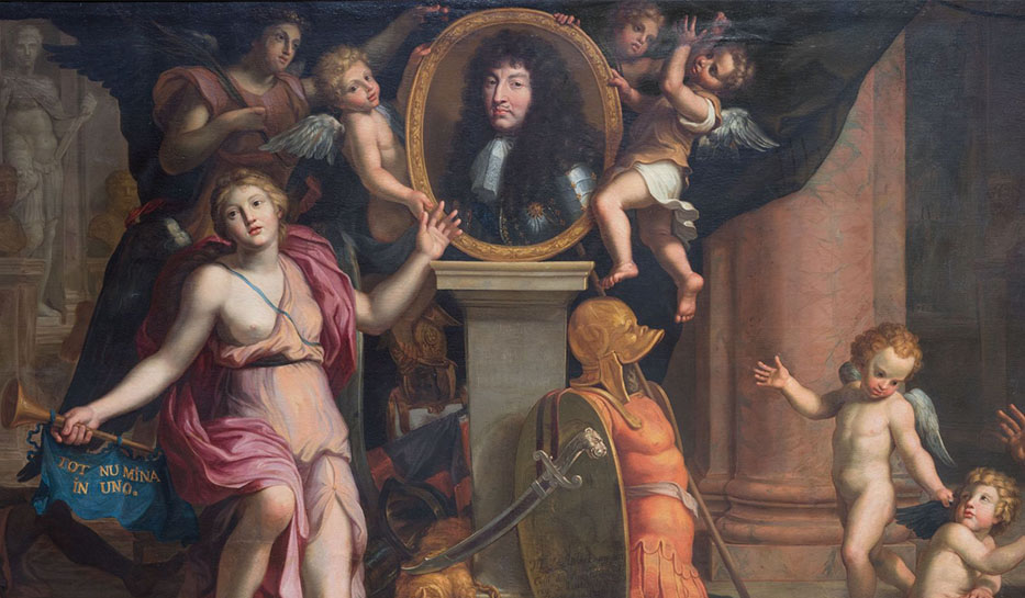 Pierre Mosnier - Louis XIV admiré par l'univers