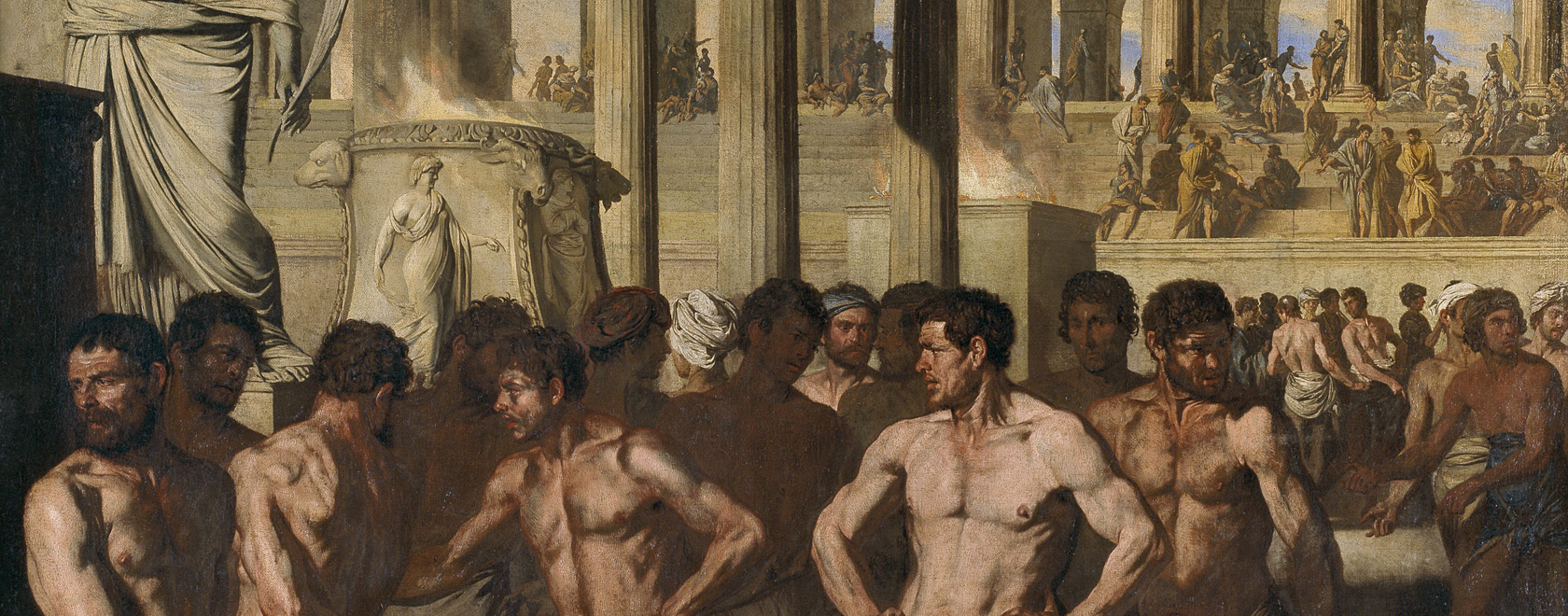Falcone Aniello, Les Gladiateurs, vers 1637-1637, huile sur toile, 186 x 183 cm, Madrid, Musée du Prado (détail). Photo © Museo Nacional del Prado / Dist. RMN-Grand Palais/image du Prado