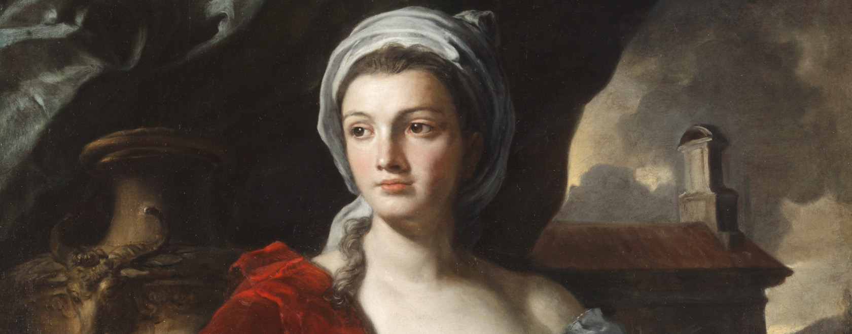 Francesco Solimena, Portrait de femme, après 1705, huile sur toile, 129 x 100 cm, Toulouse, musée des Augustins (détail), Photo © Daniel Martin